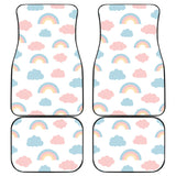 Cute Rainbow Clound Pattern Front And Back Car Mats