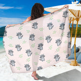 Cute Raccoons Leaves Pattern Sarong