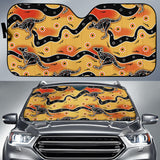 Kangaroo Australian Aboriginal Art Pattern Car Sun Shade