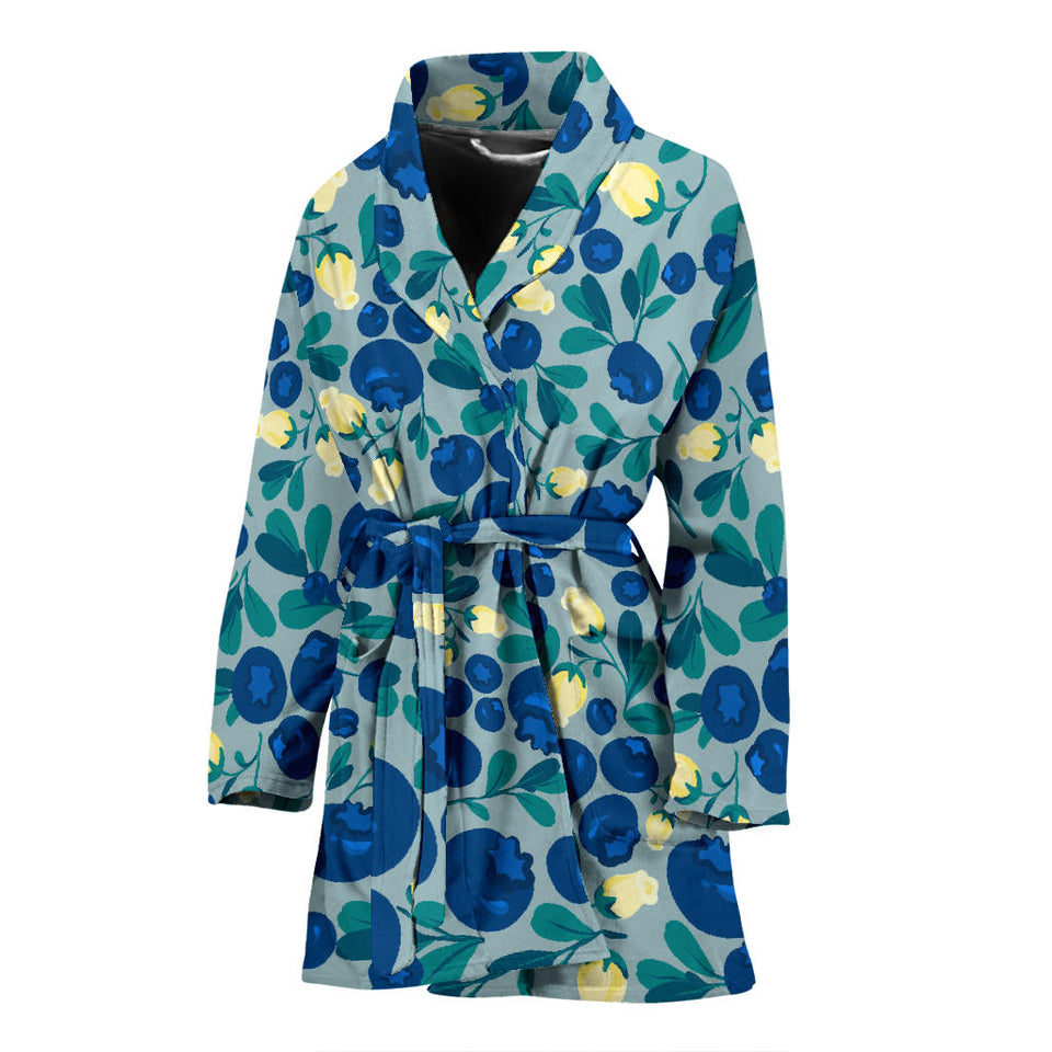 Blueberry Design Pattern Women'S Bathrobe