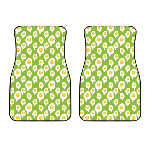 Fried Eggs Pattern Print Design 01 Front Car Mats