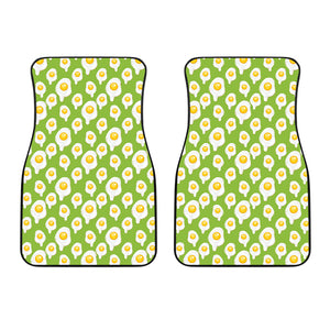 Fried Eggs Pattern Print Design 01 Front Car Mats