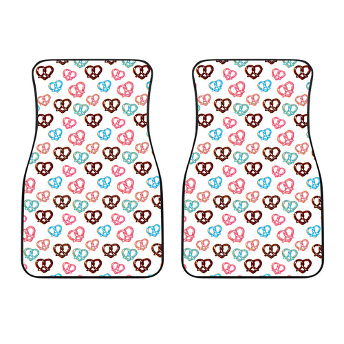 Pretzels Pattern Print Design 04 Front Car Mats