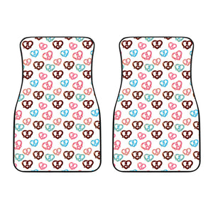 Pretzels Pattern Print Design 04 Front Car Mats