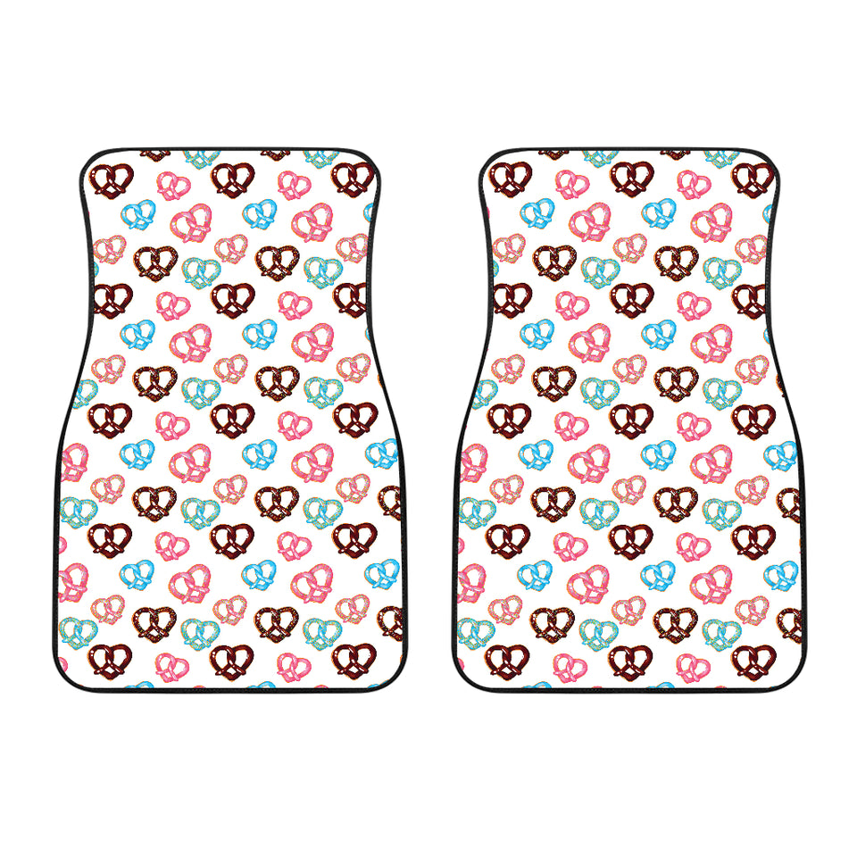 Pretzels Pattern Print Design 04 Front Car Mats