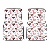 Pretzels Pattern Print Design 04 Front Car Mats