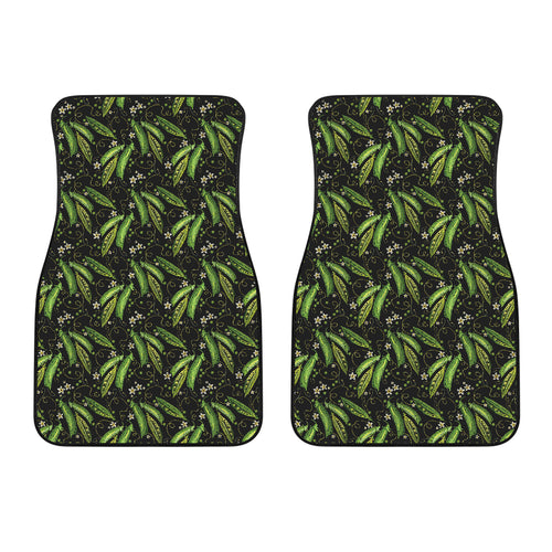 Green Peas Pattern Print Design 02 Front Car Mats