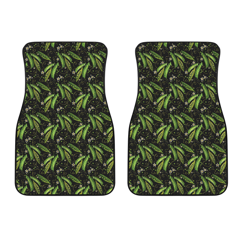 Green Peas Pattern Print Design 02 Front Car Mats