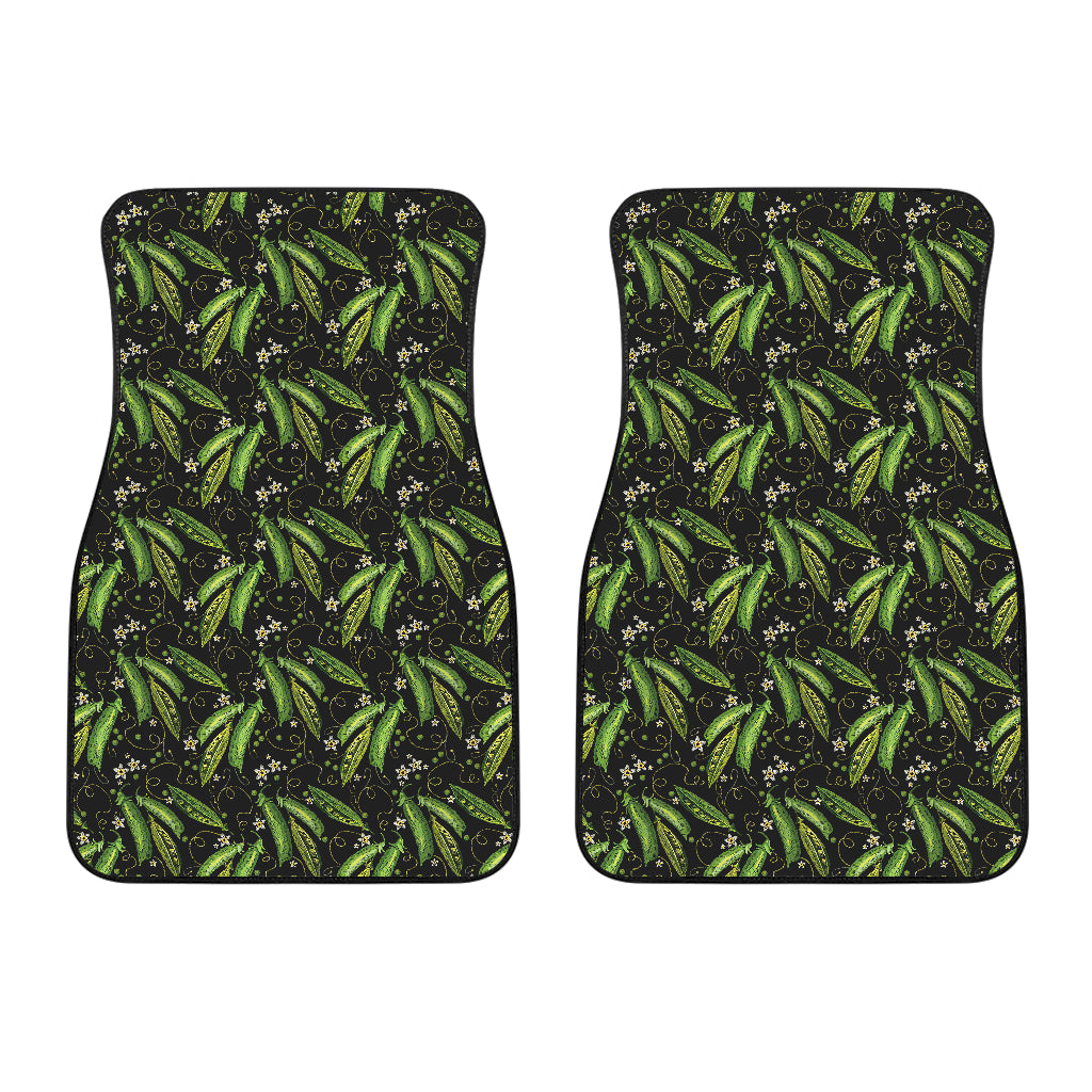 Green Peas Pattern Print Design 02 Front Car Mats