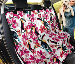 Toucan Flower Design Pattern Dog Car Seat Covers