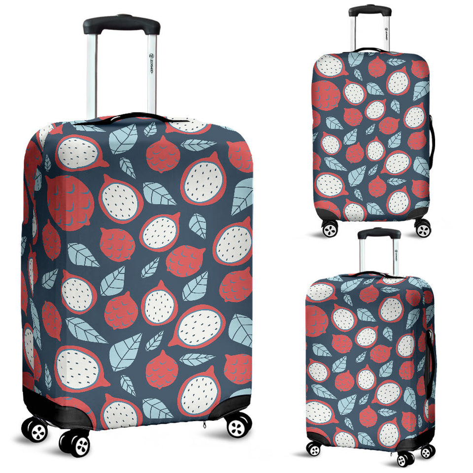 Dragon Fruits Dark Blue Background Luggage Covers