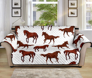 Horses running pattern background Sofa Cover Protector