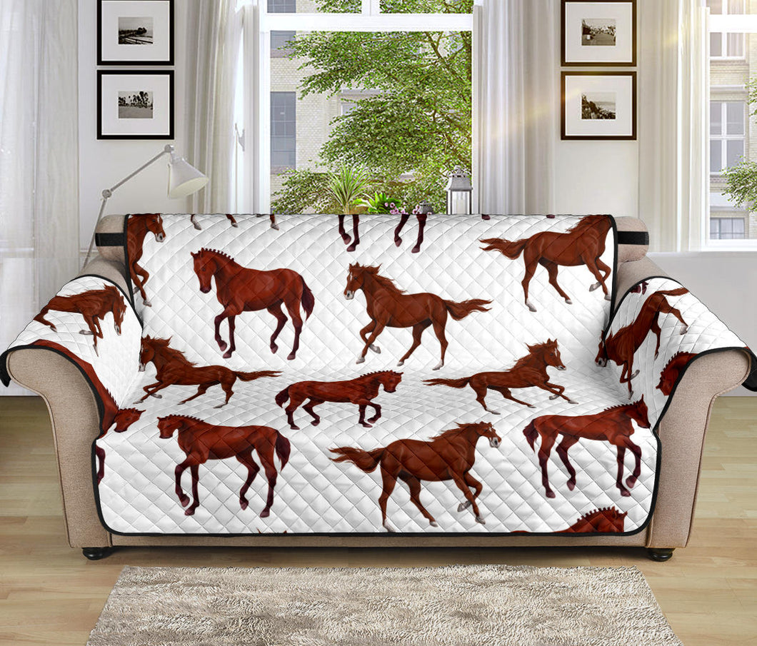 Horses running pattern background Sofa Cover Protector