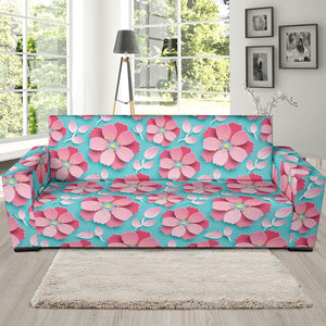 3D Sakura Cherry Blossom Pattern Sofa Slipcover