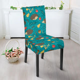 Hedgehog Pattern Print Design 01 Dining Chair Slipcover