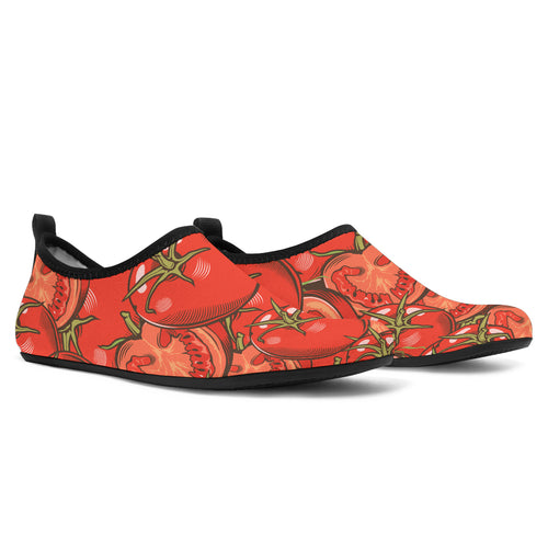 Red Tomato Pattern Aqua Shoes