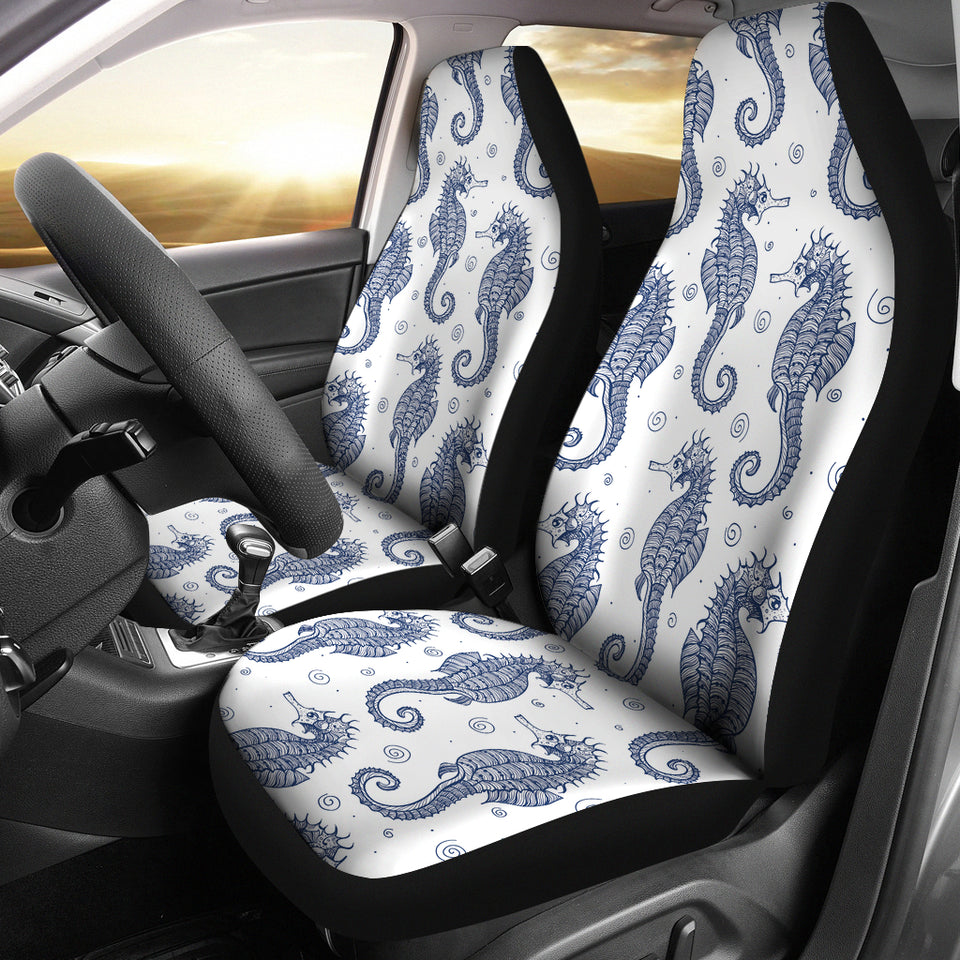 Seahorse Pattern Background  Universal Fit Car Seat Covers