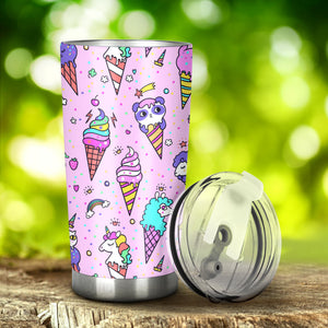 Cute Ice Cream Cone Animal Pattern Tumbler