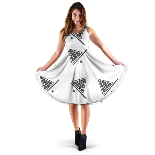 Billiard Ball Pattern Print Design 03 Sleeveless Midi Dress