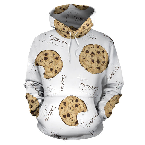 Sketch Style Cookie Pattern Men Women Pullover Hoodie