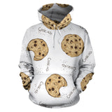 Sketch Style Cookie Pattern Men Women Pullover Hoodie