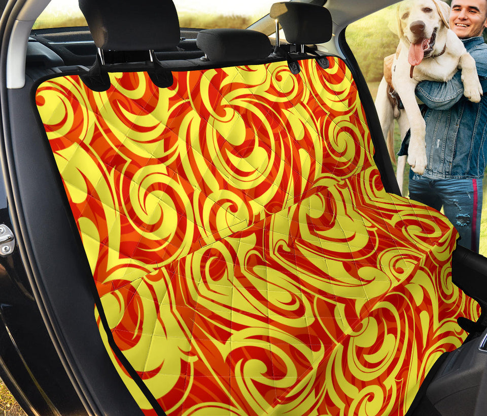 Fire Flame Design Pattern Dog Car Seat Covers
