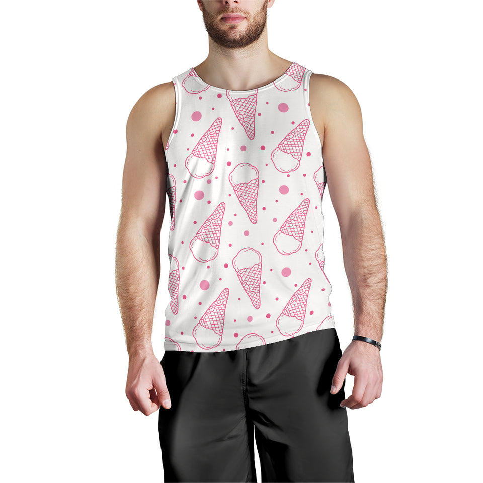 Hand drawn ice cream pattern Men Tank Top