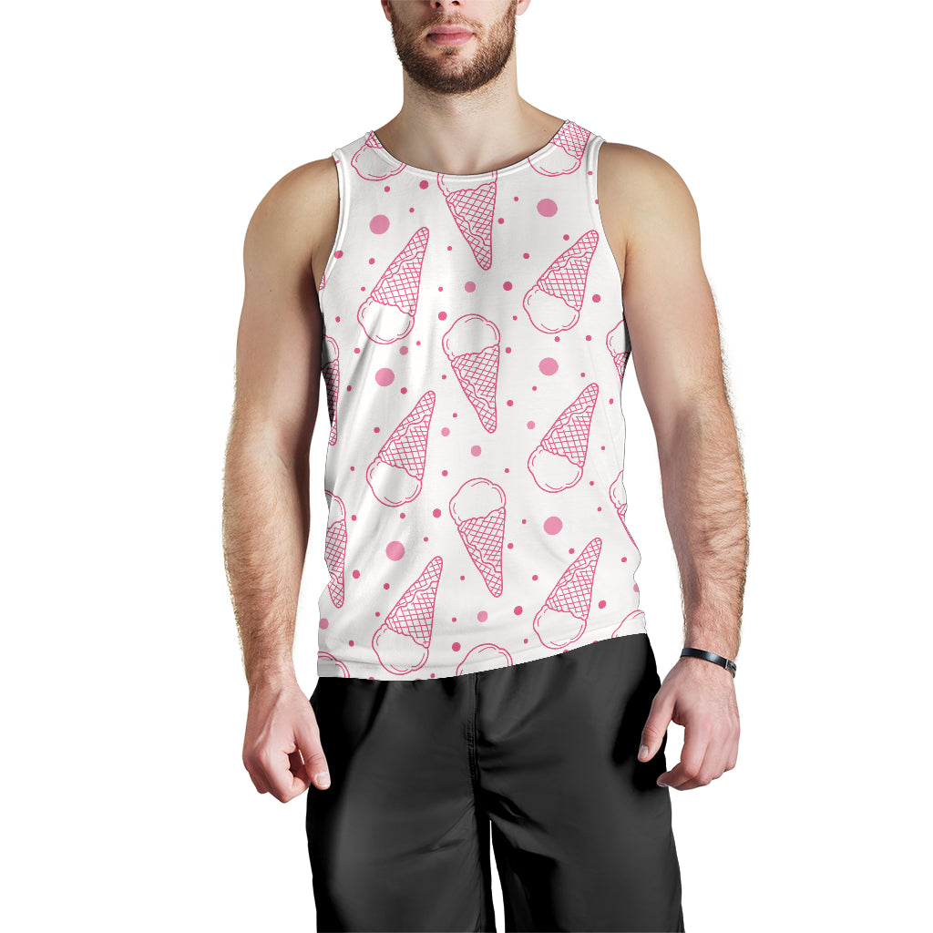 Hand drawn ice cream pattern Men Tank Top