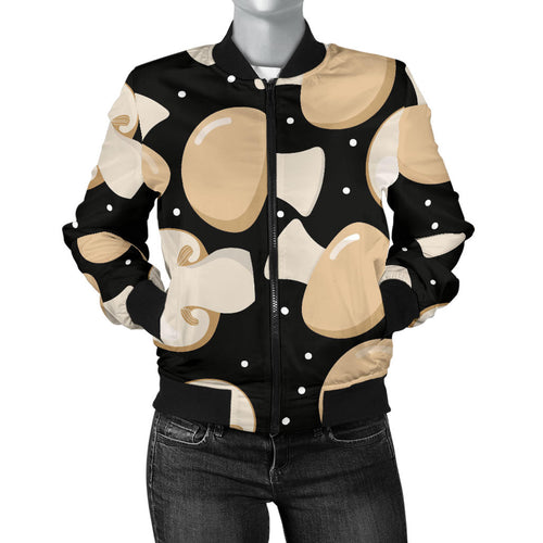 Champignon Mushroom Pattern Women'S Bomber Jacket