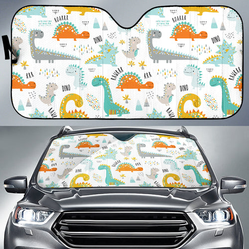 Cute Funny Kids Dinosaurs Pattern Car Sun Shade