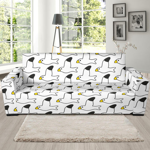 Seagull Pattern Print Design 05  Sofa Slipcover