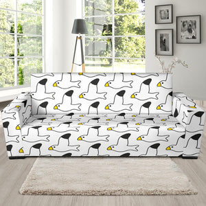 Seagull Pattern Print Design 05  Sofa Slipcover