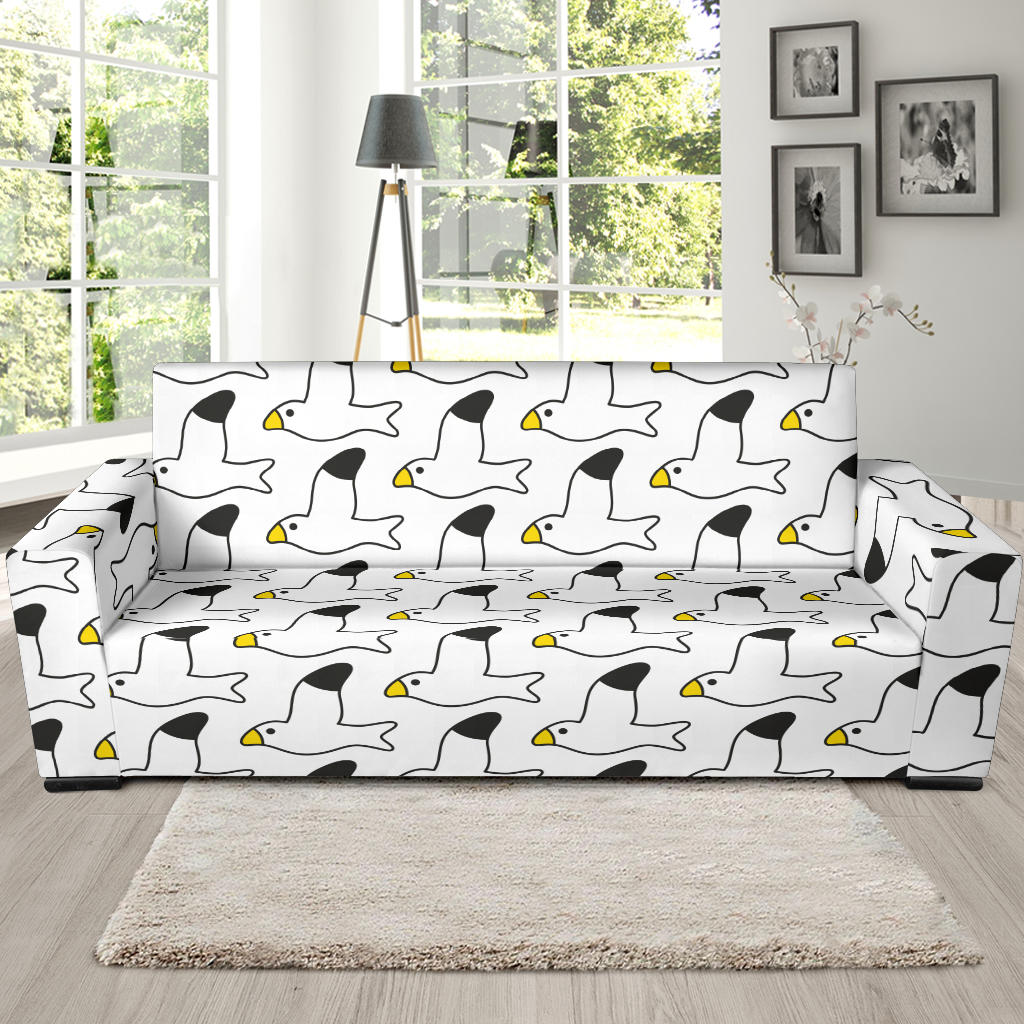 Seagull Pattern Print Design 05  Sofa Slipcover