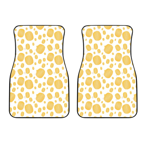 Potato Chips Pattern Print Design 03 Front Car Mats