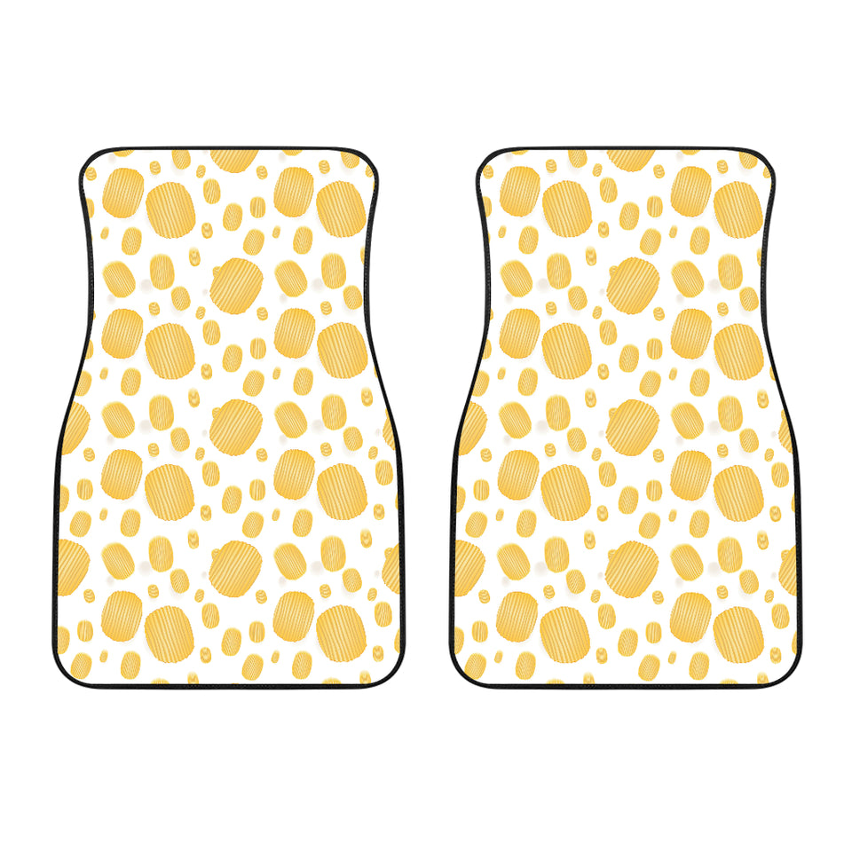 Potato Chips Pattern Print Design 03 Front Car Mats