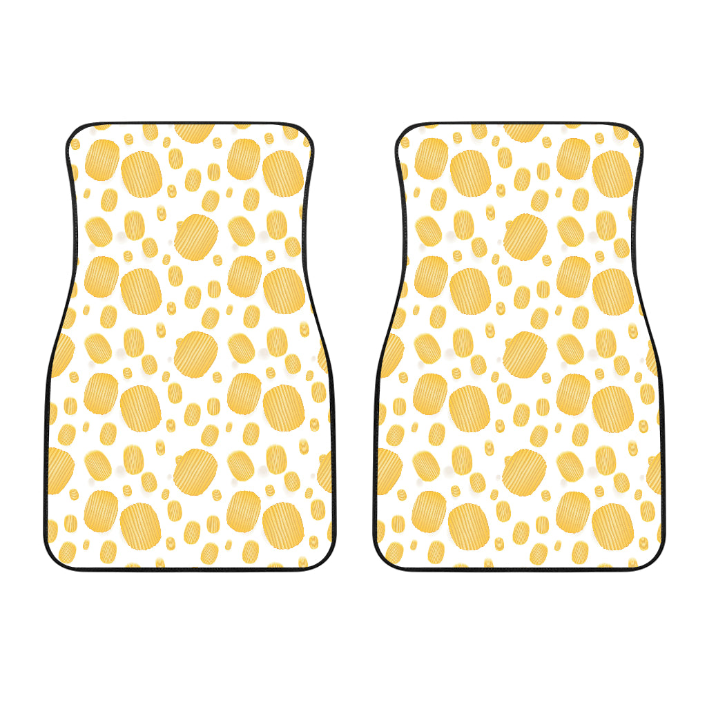 Potato Chips Pattern Print Design 03 Front Car Mats