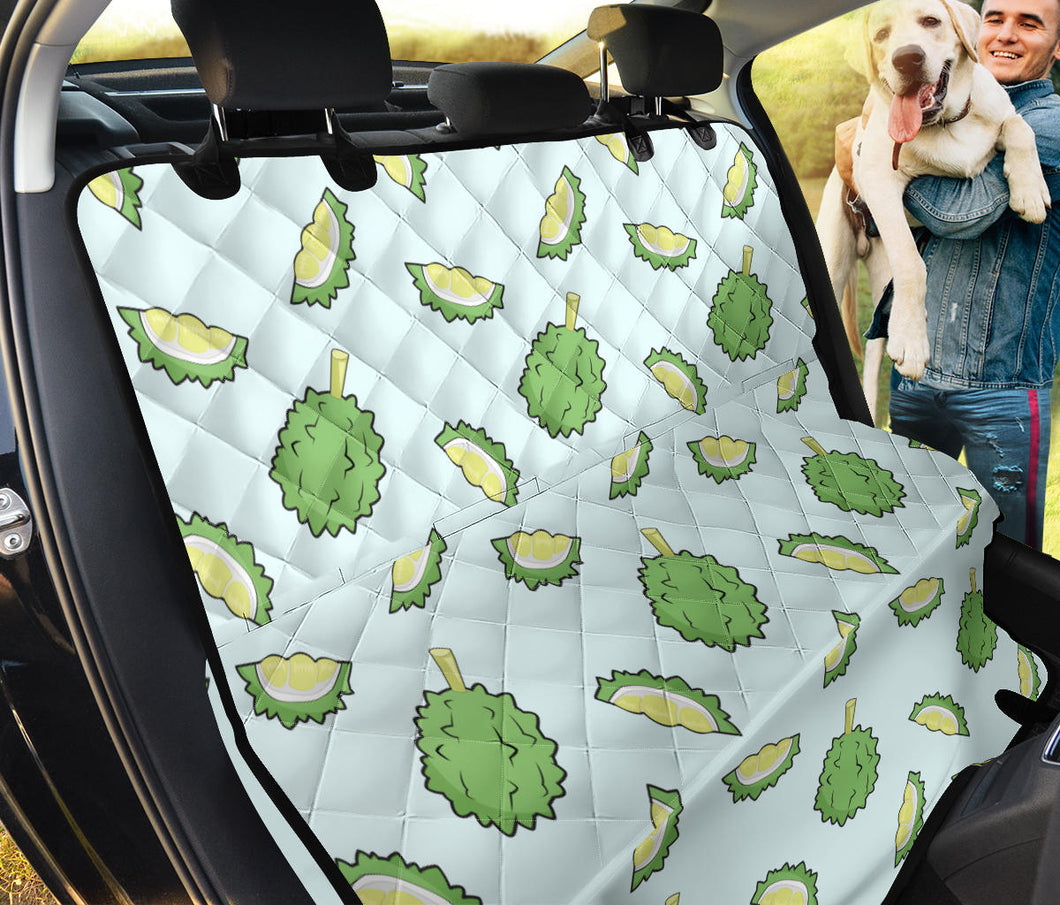 Durian Pattern Blue Background Dog Car Seat Covers