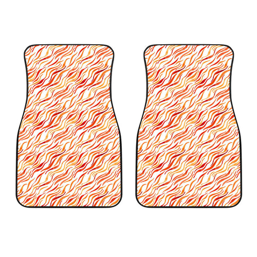 Fire Flame Watercolor Pattern Front Car Mats