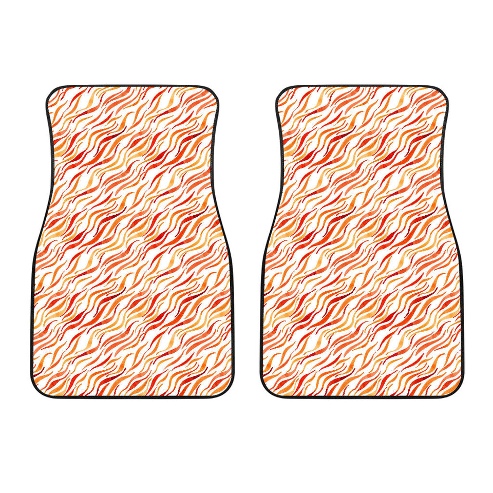 Fire Flame Watercolor Pattern Front Car Mats