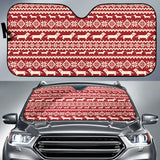 Dachshund Nordic Pattern Car Sun Shade