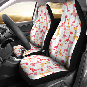 Giraffe Pattern Print Design 03 Universal Fit Car Seat Covers