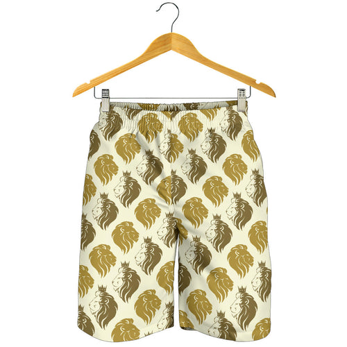 Lion Pattern Print Design 02 Men Shorts