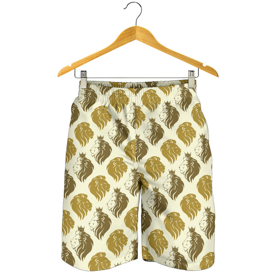 Lion Pattern Print Design 02 Men Shorts