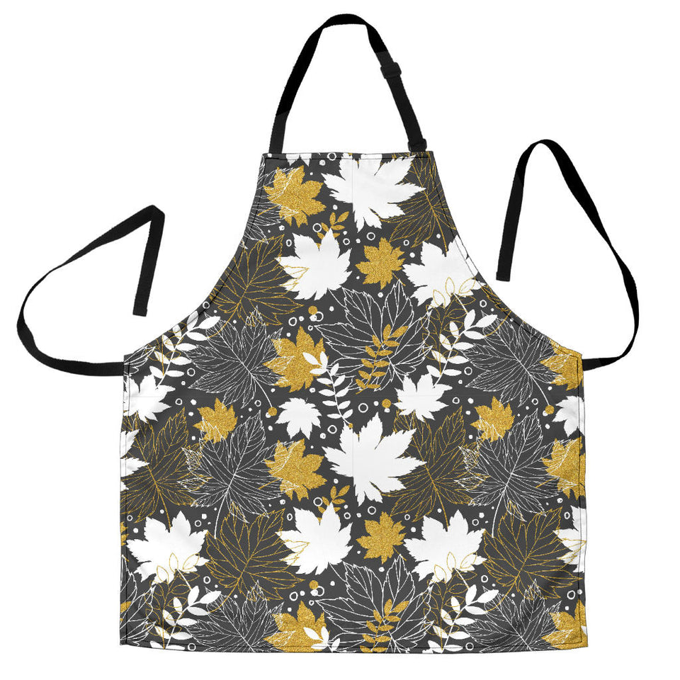 Beautiful Gold Autumn Maple Leaf Pattern Adjustable Apron