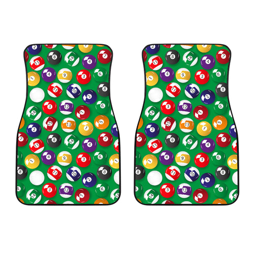 Billiard Ball Pattern Print Design 02 Front Car Mats