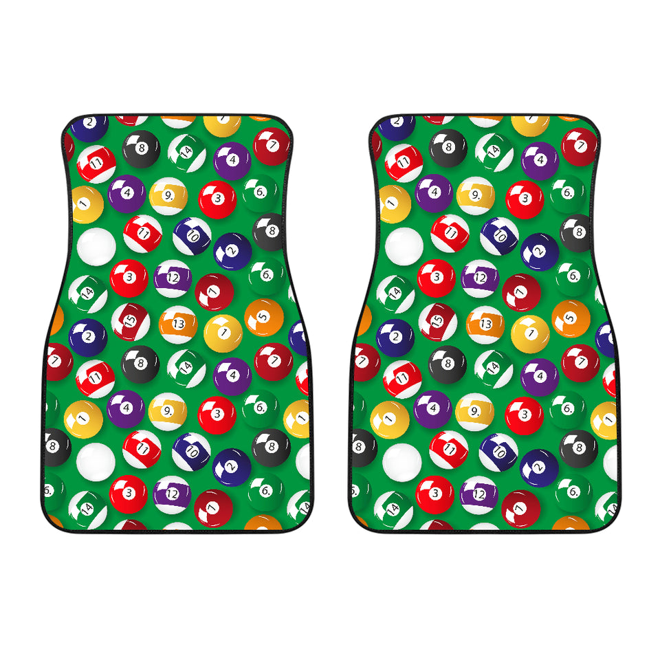 Billiard Ball Pattern Print Design 02 Front Car Mats