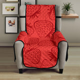 strawberry pattern red background Chair Cover Protector