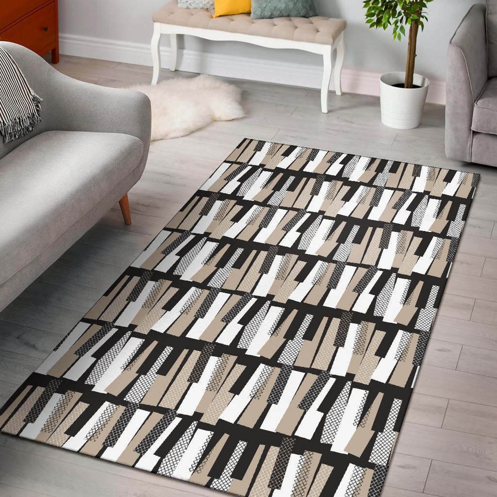 Piano Pattern Print Design 04 Area Rug
