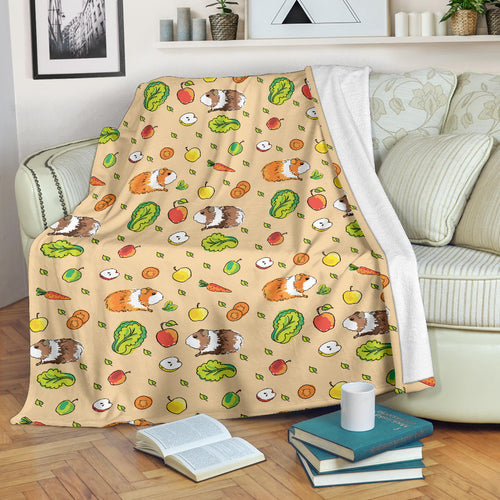 Guinea Pig Pattern Print Design 05 Premium Blanket