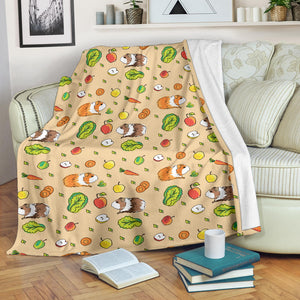 Guinea Pig Pattern Print Design 05 Premium Blanket